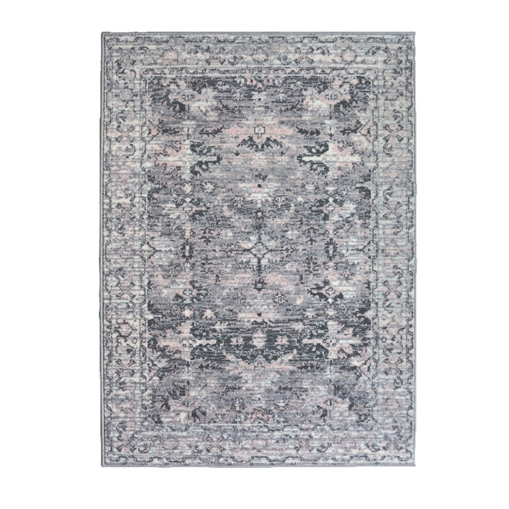 Maestro New Trad Traditional Vintage Rugs in Grey Pink